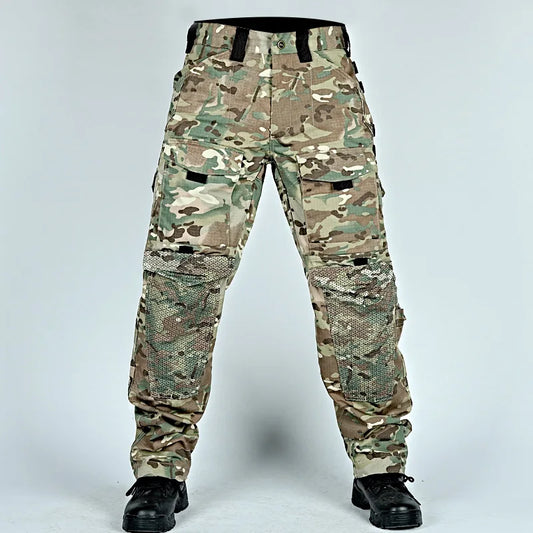 Tactical Pants Men Multi-Pocket Outdoor Cargo Pants Combat Trousers Men's Wear-Resistant Hiking Work Trousers Male