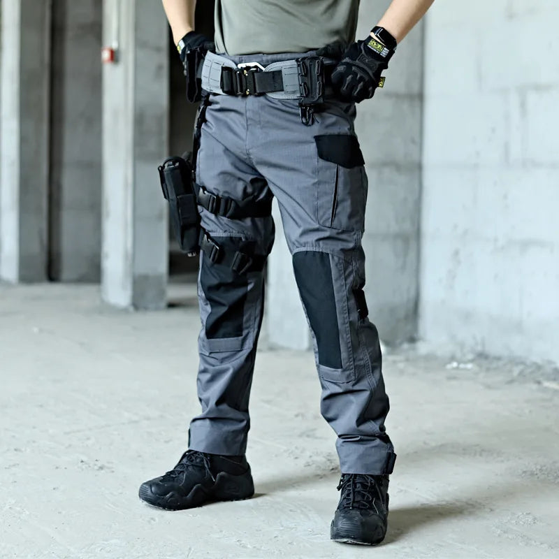 Tactical Pants Men Multi-Pocket Outdoor Cargo Pants Combat Trousers Men's Wear-Resistant Hiking Work Trousers Male