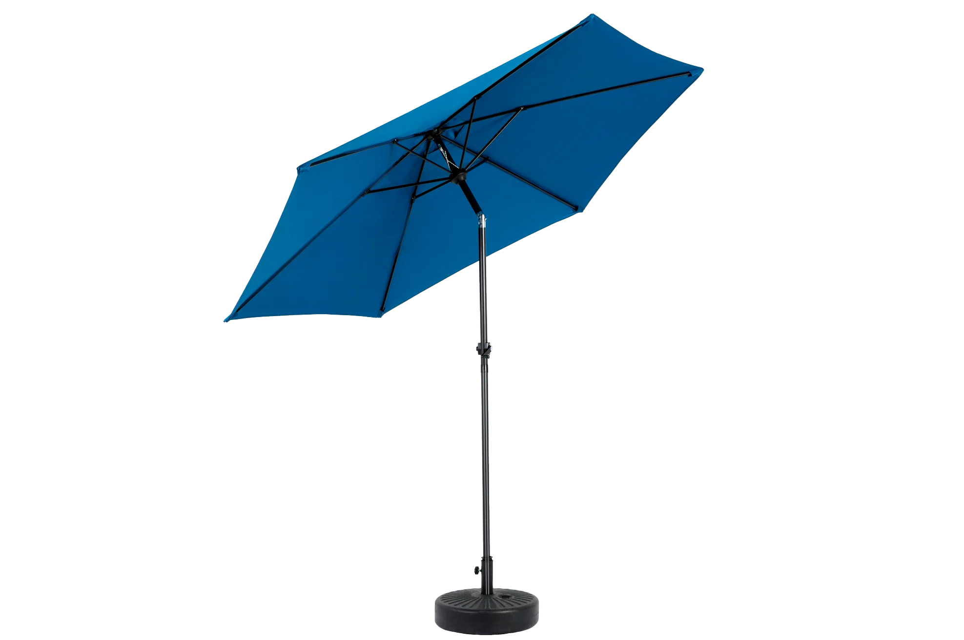9 Ft Blue Double-Sided Rectangular Outdoor Umbrella with Crank - Large Patio Shade (No Base)
