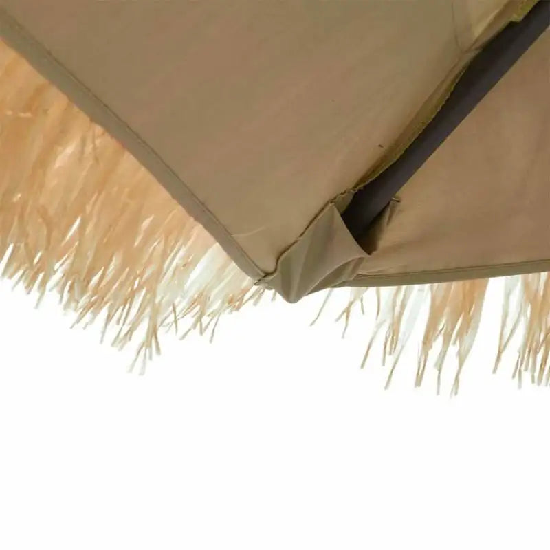 Brown Steel Parasol 269x269x235cm Easy-Clean Outdoor Umbrella
