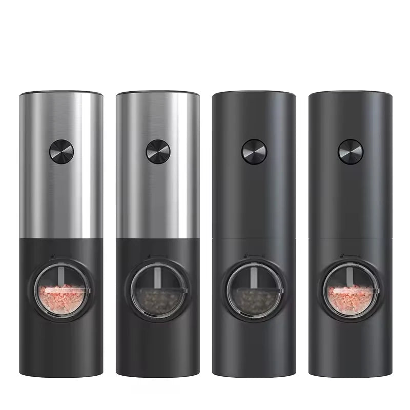 1/2pcs Electric Automatic Salt and Pepper Grinder Set Led Light Grinder Set Spice Mill Adjustable Spices Grinder Kitchen Tools