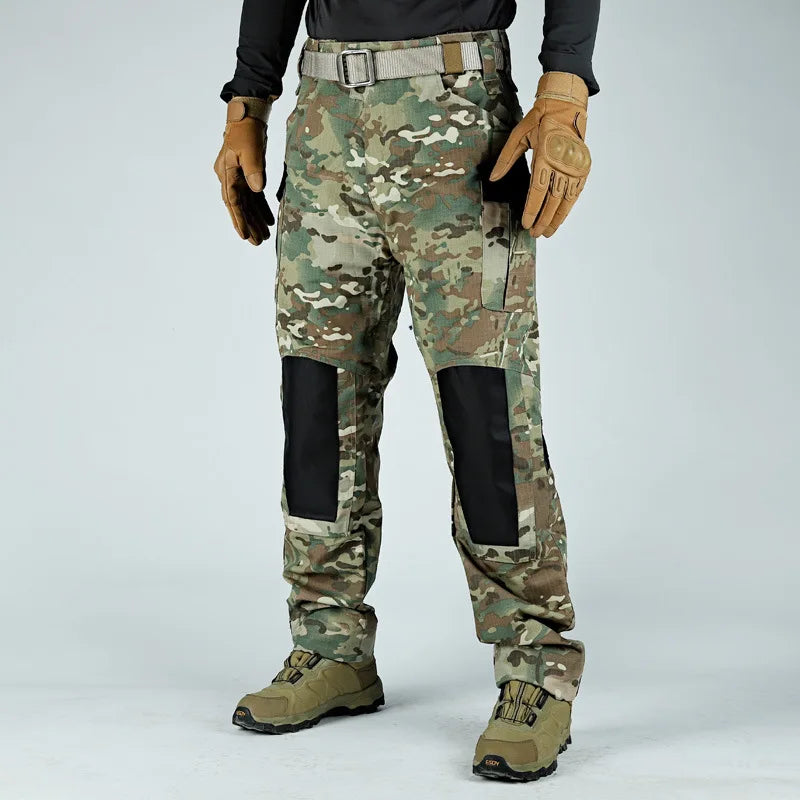 Tactical Pants Men Multi-Pocket Outdoor Cargo Pants Combat Trousers Men's Wear-Resistant Hiking Work Trousers Male
