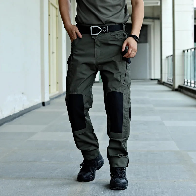 Tactical Pants Men Multi-Pocket Outdoor Cargo Pants Combat Trousers Men's Wear-Resistant Hiking Work Trousers Male