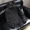 2025 New Spring and Autumn Hooded Dark Flower Jacket Personalized Trend Versatile Men's Jacquard Jacket Casual Top