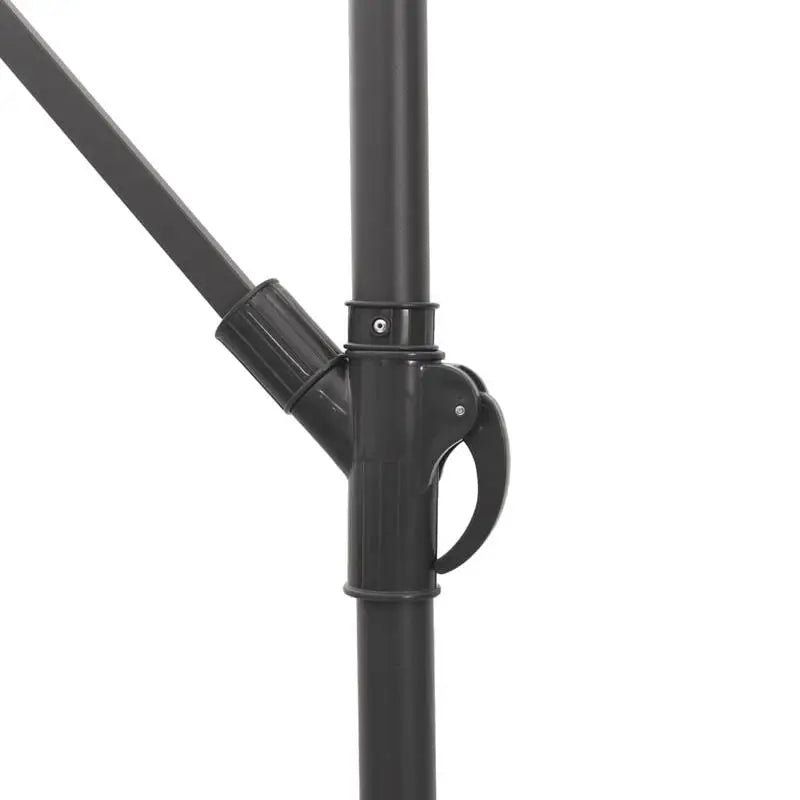 Brown Steel Parasol 269x269x235cm Easy-Clean Outdoor Umbrella