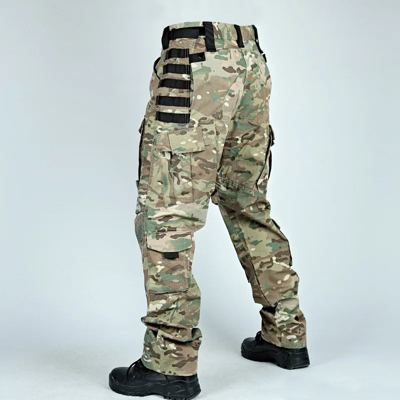 Tactical Pants Men Multi-Pocket Outdoor Cargo Pants Combat Trousers Men's Wear-Resistant Hiking Work Trousers Male