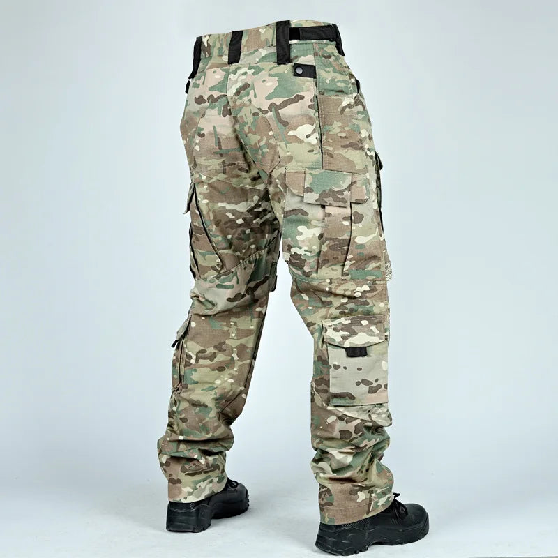Tactical Pants Men Multi-Pocket Outdoor Cargo Pants Combat Trousers Men's Wear-Resistant Hiking Work Trousers Male