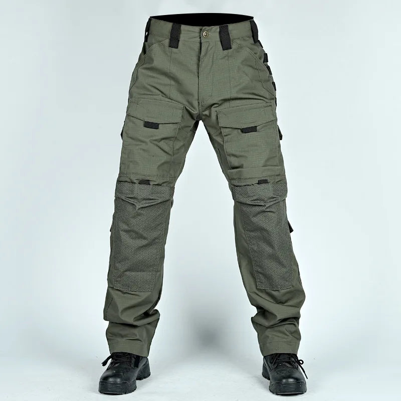 Tactical Pants Men Multi-Pocket Outdoor Cargo Pants Combat Trousers Men's Wear-Resistant Hiking Work Trousers Male