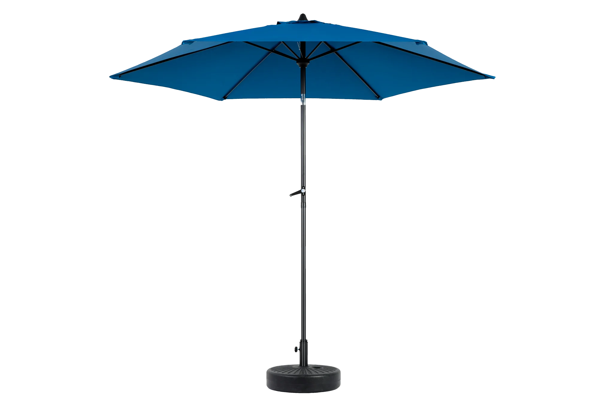 9 Ft Blue Double-Sided Rectangular Outdoor Umbrella with Crank - Large Patio Shade (No Base)