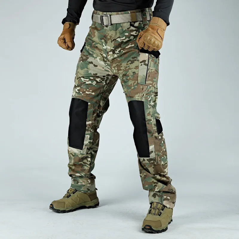 Tactical Pants Men Multi-Pocket Outdoor Cargo Pants Combat Trousers Men's Wear-Resistant Hiking Work Trousers Male