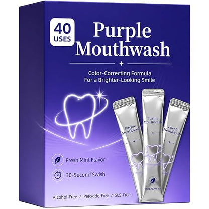 Purple mouthwash color correction