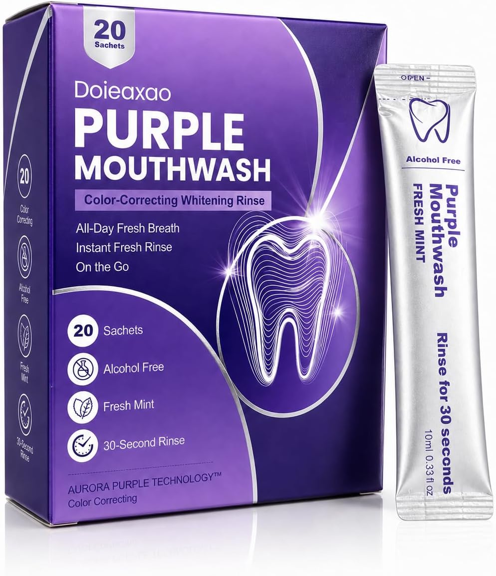 Purple mouthwash color correction