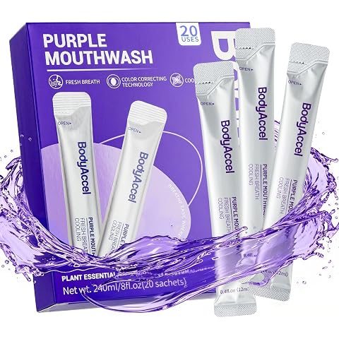 Purple mouthwash color correction
